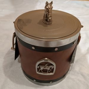 Vintage Equestrian Horse Ice Bucket
